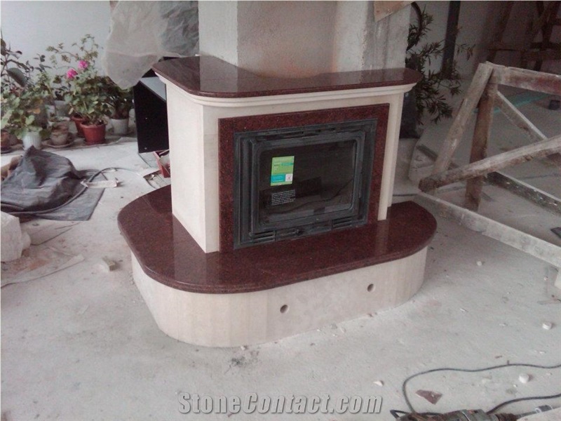 Red Chilli Granite Fireplace