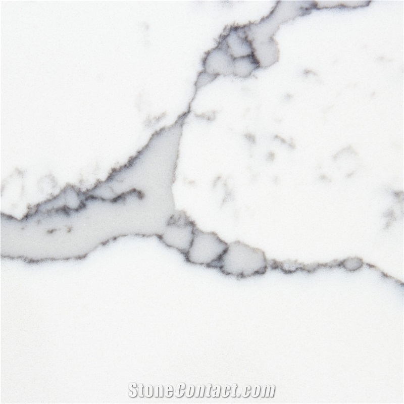 Calacatta Creek Quartz, China Artificial Engineered Stone Slabs, Tiles