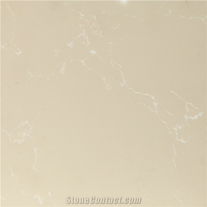 China Sanana Beige Quartz, Artificial Engineered Stone Slabs, Tiles