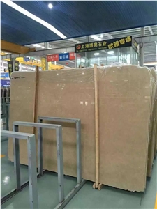 Cream New Royal Botticino Marble Polished Big Slabs, Cut-To-Size Tiles