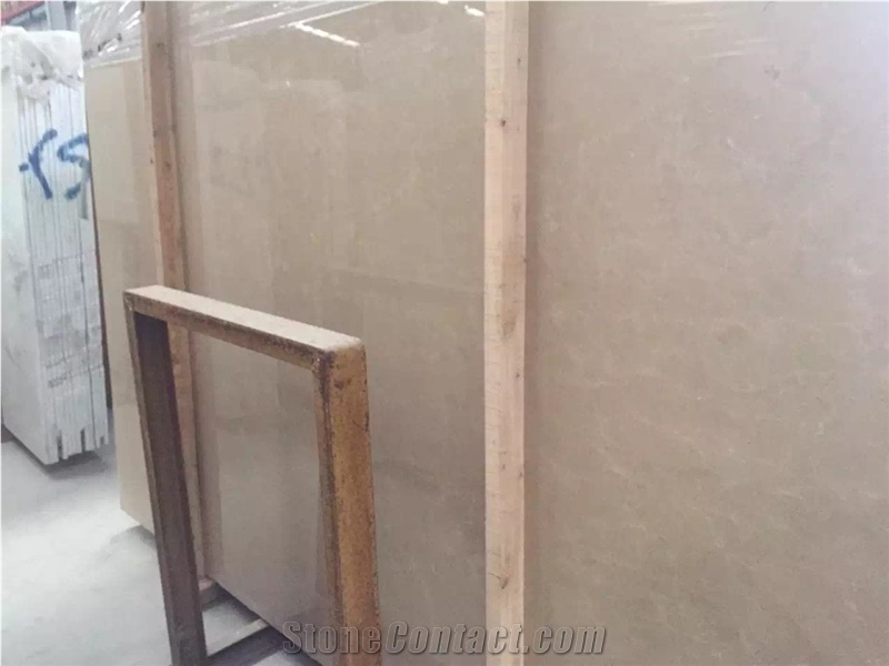 Cream New Royal Botticino Marble Polished Big Slabs, Cut-To-Size Tiles