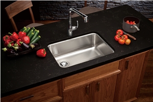 Empire Black Quartz Stone Customized Kitchen Countertops & Worktops