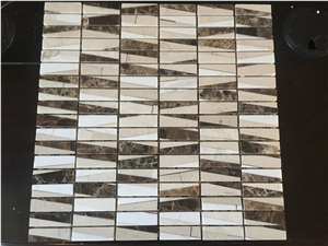 Grey/Black/White/Beige Grain Marble Composited Mosaic Wall/Floor Tiles
