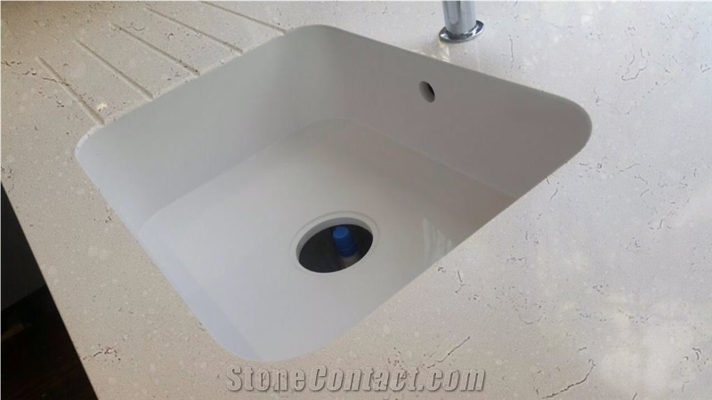 London Grey Quartz Stone Customized Kitchen Countertops & Worktops