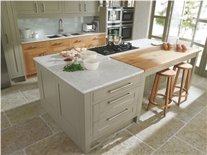 Lyra White Quartz Stone Customized Kitchen Countertops & Worktops Lyra White Quartz Stone Customized Kitchen Countertops & Worktops