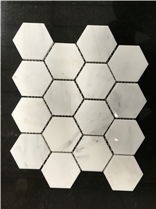 Oriental White Hexagon Marble Mosaic Tiles for Wall/Floor Paving Oriental White Hexagon Marble Mosaic Tiles for Wall/Floor Paving