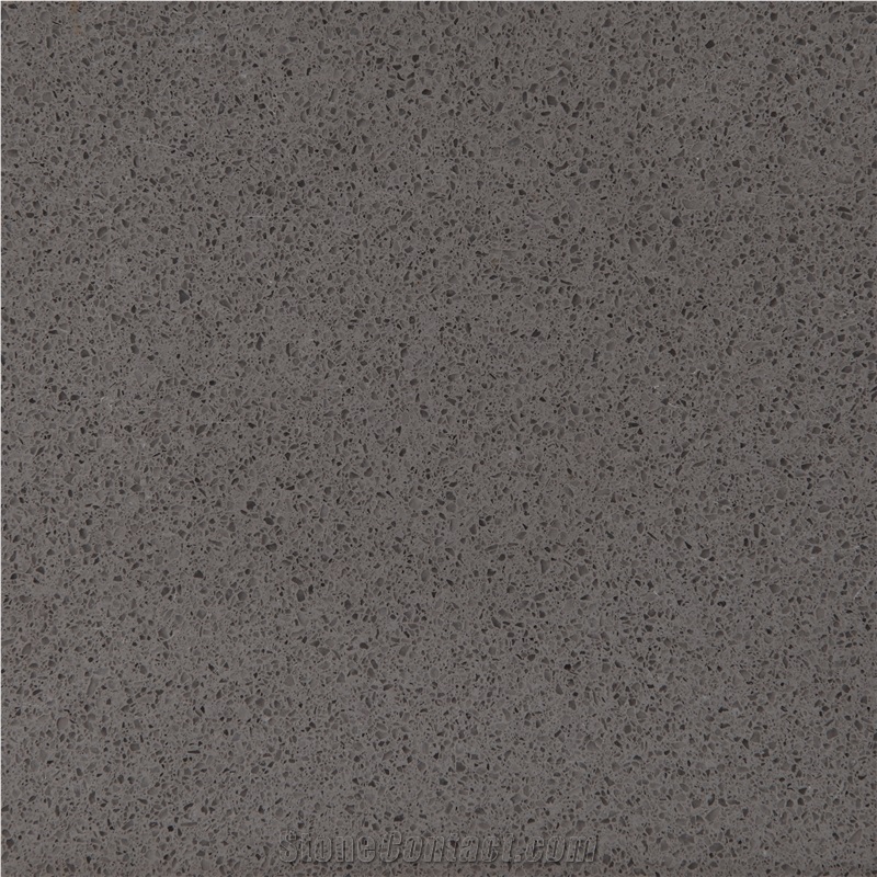 Pure Grey Quartz China Artificial Engineered Stone Slabs & Tiles