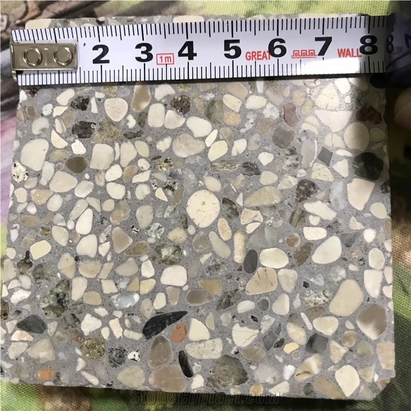 Terrazzo Tiles, Grey Ground & Multi-Color Particles, Artificial,Tm010g