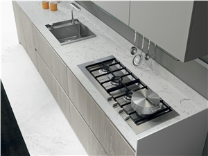 Venato Flower White Quartz Stone Customized Kitchen Countertop,Worktop Venato Flower White Quartz Stone Customized Kitchen Countertop,Worktop