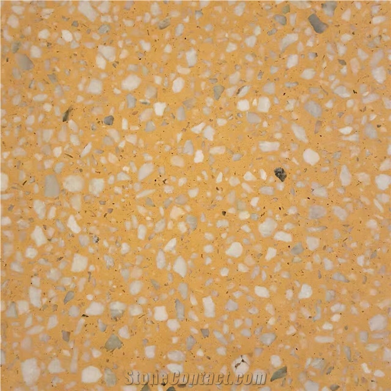 Yellow Terrazzo Tiles, Artificial Stone for Wall & Floor, Tm016y