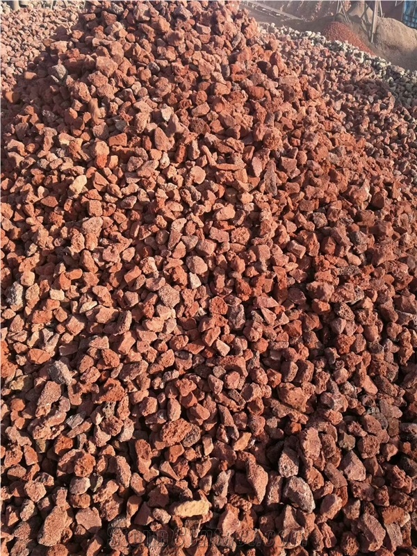 Red Lava Stone, Vocanic Stone Gravels for Garden and Water Treatment