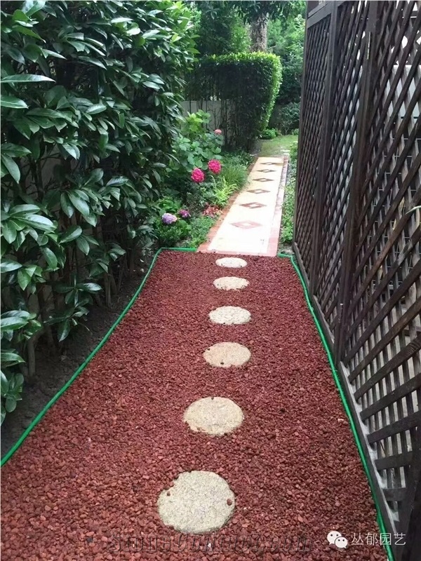 Red Lava Stone, Vocanic Stone Gravels for Garden and Water Treatment