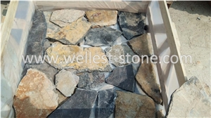 China Natural Brown Black Loose Stone for Paving Stone Wall Cladding