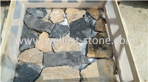 China Natural Brown Black Loose Stone for Paving Stone Wall Cladding