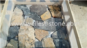 China Natural Brown Black Loose Stone for Paving Stone Wall Cladding