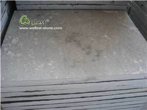 Dark Black Flamed G684 Basalt Slabs Z Shape Walling Tile