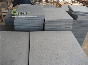 Dark Black Flamed G684 Basalt Slabs Z Shape Walling Tile