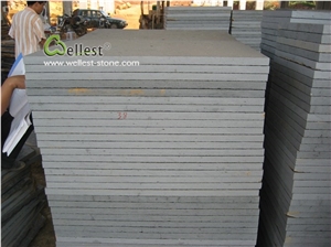 Dark Black Flamed G684 Basalt Slabs Z Shape Walling Tile