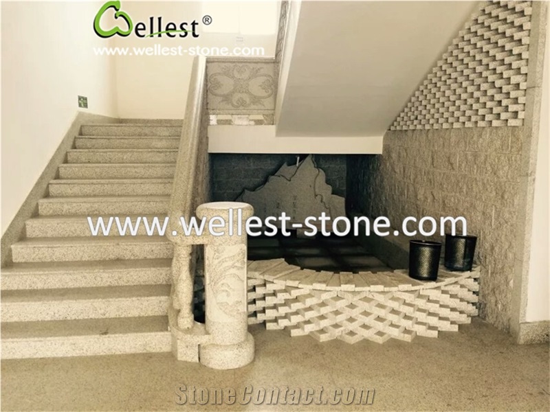 Decorative Granite Column Building Pillars for Handcarved Romance
