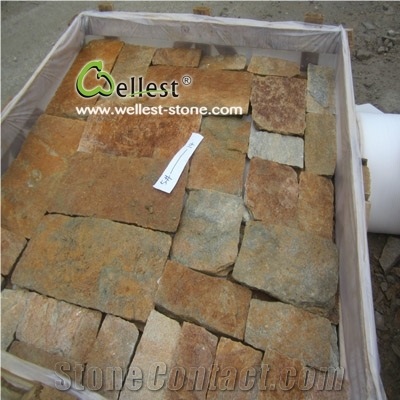 Multi Color Loose Slate Field Stone,Wall Cladding,Slate Stripes