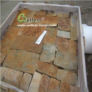 Multi Color Loose Slate Field Stone,Wall Cladding,Slate Stripes
