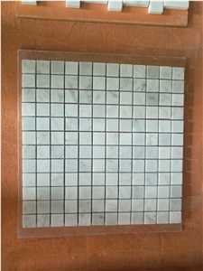 Italian Bianco Carrara White Marble Mosaic Tiles Of Different Pattern