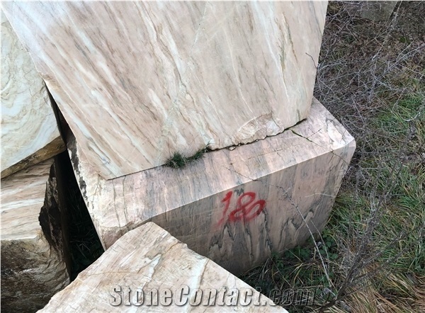 Pink Dream Marble Block, Turkey Pink Marble