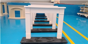 Agean Limestone Fireplace