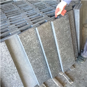Flamed and Brushed Finish Top China Black G684 Granite Paving Tiles