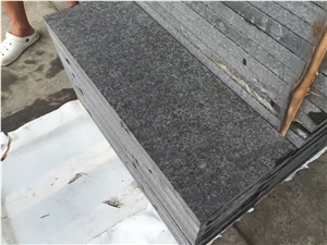 Flamed and Brushed Finish Top China Black G684 Granite Paving Tiles