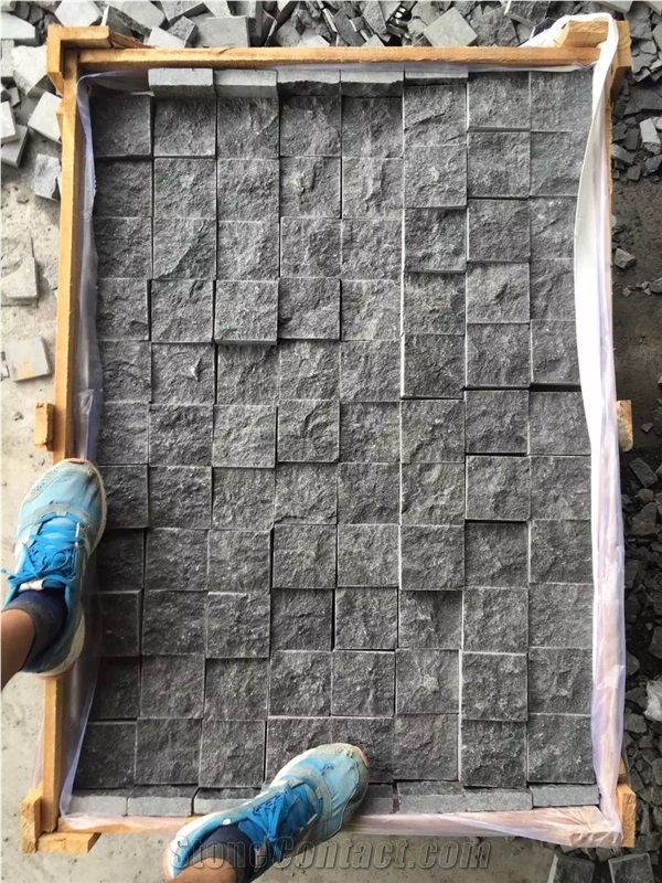 G684 Black Basalt Paving , Fuding Black Cube Stone