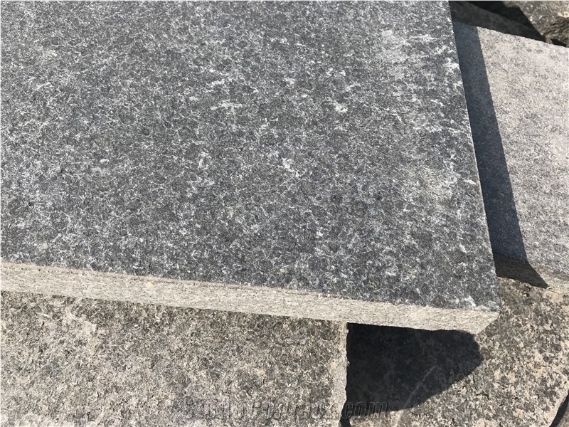 G684 Black Flamed Basalt Paving,Cube Stone,Cobble Exterior Stone