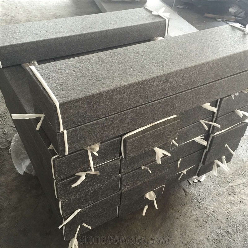 G684 Fuding Black Basalt Countertop, Table Top, Flamed Finish