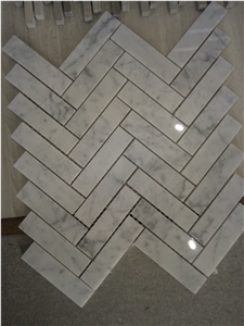 Carrara White Marble Mosaic Tile Bathroom Wall Mosaic Kitchen Mosaic