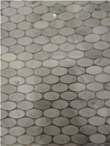 Carrara White Marble Mosaic Tile Bathroom Wall Mosaic Kitchen Mosaic
