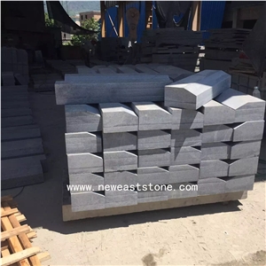 Chinese Cheap G654 Dark Grey Beveled Road Kerb Stones Kerbstone Prices