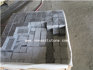 Chinese Cheap Light Grey G603 Granite Cobble Stone Rubik Cube Stone