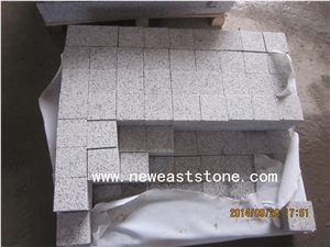 Chinese Cheap Light Grey G603 Granite Cobble Stone Rubik Cube Stone