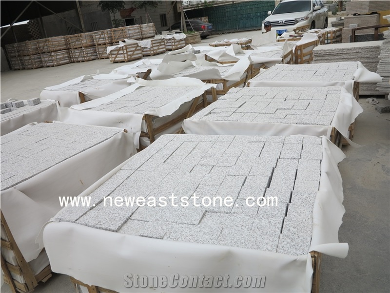 Chinese Cheap Light Grey G603 Granite Cobble Stone Rubik Cube Stone
