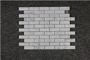 Italy Bianco Carrara White,Cremo Delicato Brick Marble Mosaics,Tiles