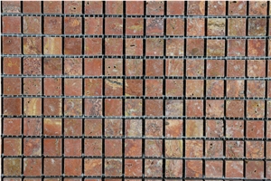 Turkey Rosa Alicante,Corallo,Rojo Alicante Chipped Marble Mosaics,Tile