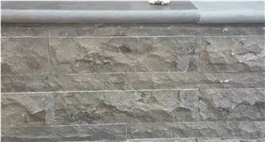 China Blue Limestone Mushroomed Cladding Asia Blue Mushroom Stone