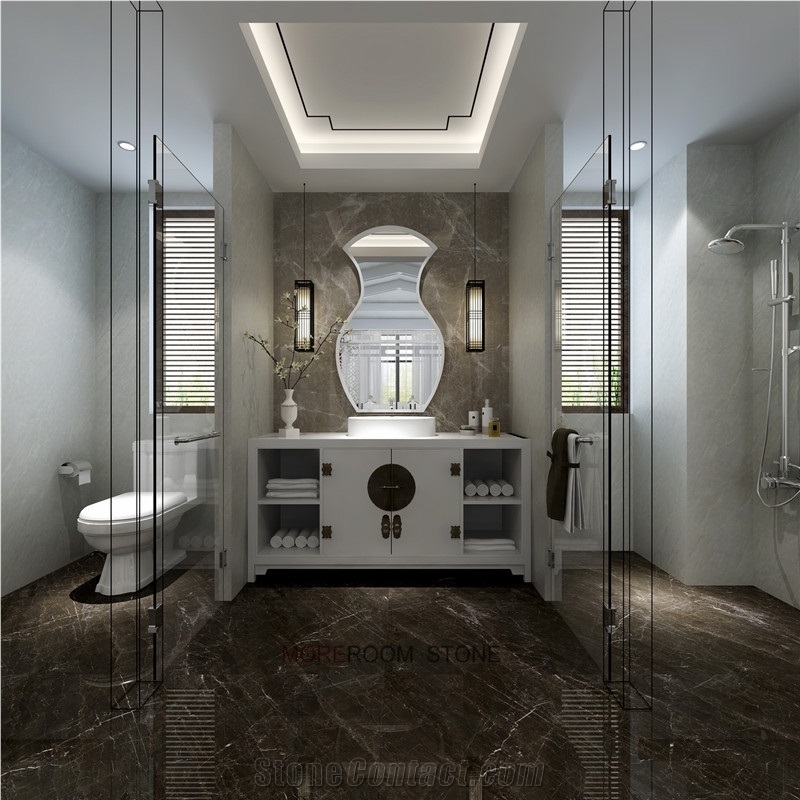 Bathroom Floooring Design Pisa Grey Marble Tile