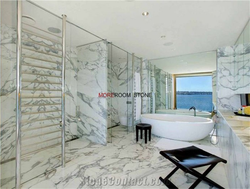 Lightweight Natural Arabescato Marble Panel for Bathroom Wall