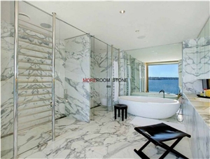 Lightweight Natural Arabescato Marble Panel for Bathroom Wall