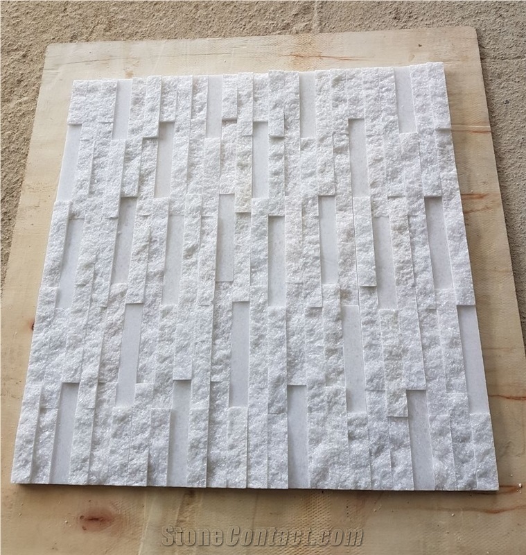 White Marble Mixed Polished -Split Wall Panel