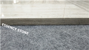 Opus Pattern White Wood Marble Tile, Composite Marble Flooring Tile