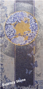 Seashell Mosaic, Mother Pearl White Mosaic Art