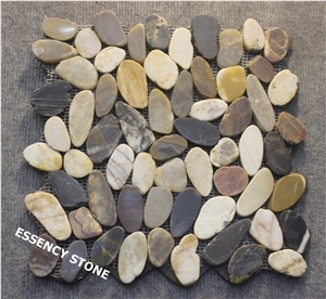 Sliced Pebble Mosaic Tile,River Stone Tile,Beach Stone Mosaic Sliced Pebble Mosaic Tile,River Stone Tile,Beach Stone Mosaic