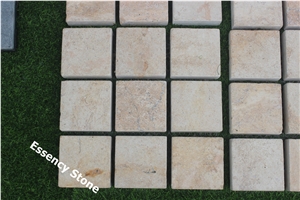 Yellow Travertine Patio Paving Stone with Back Mesh